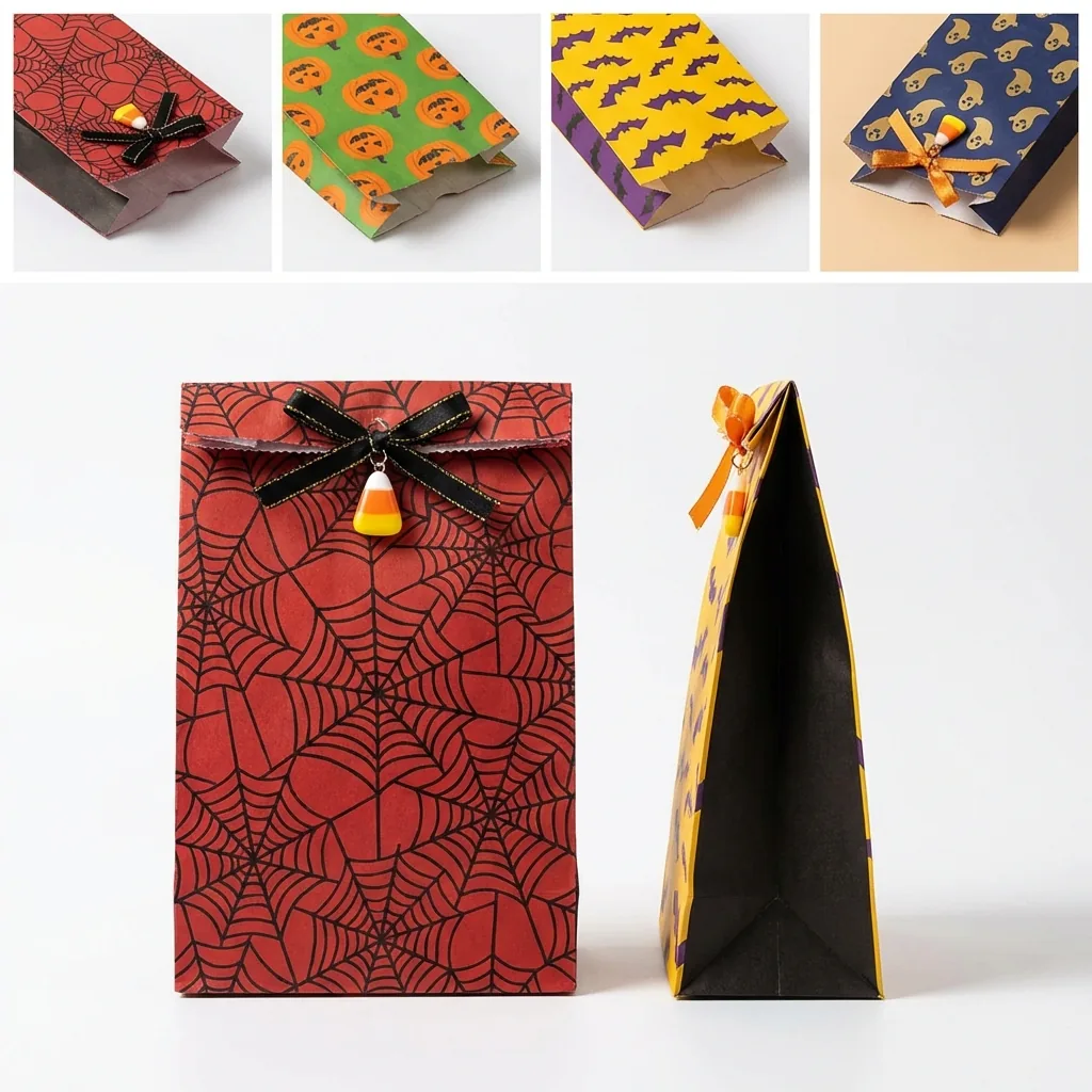 Reusable Holiday Treat Tote with Decorative Graphics