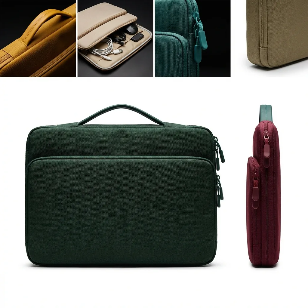 Urban Commuter Nylon Laptop Sleeve with Side Pocket