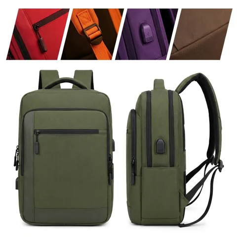 The Scholar's Tech Vault: Durable Oxford Backpack with Detachable Organizers